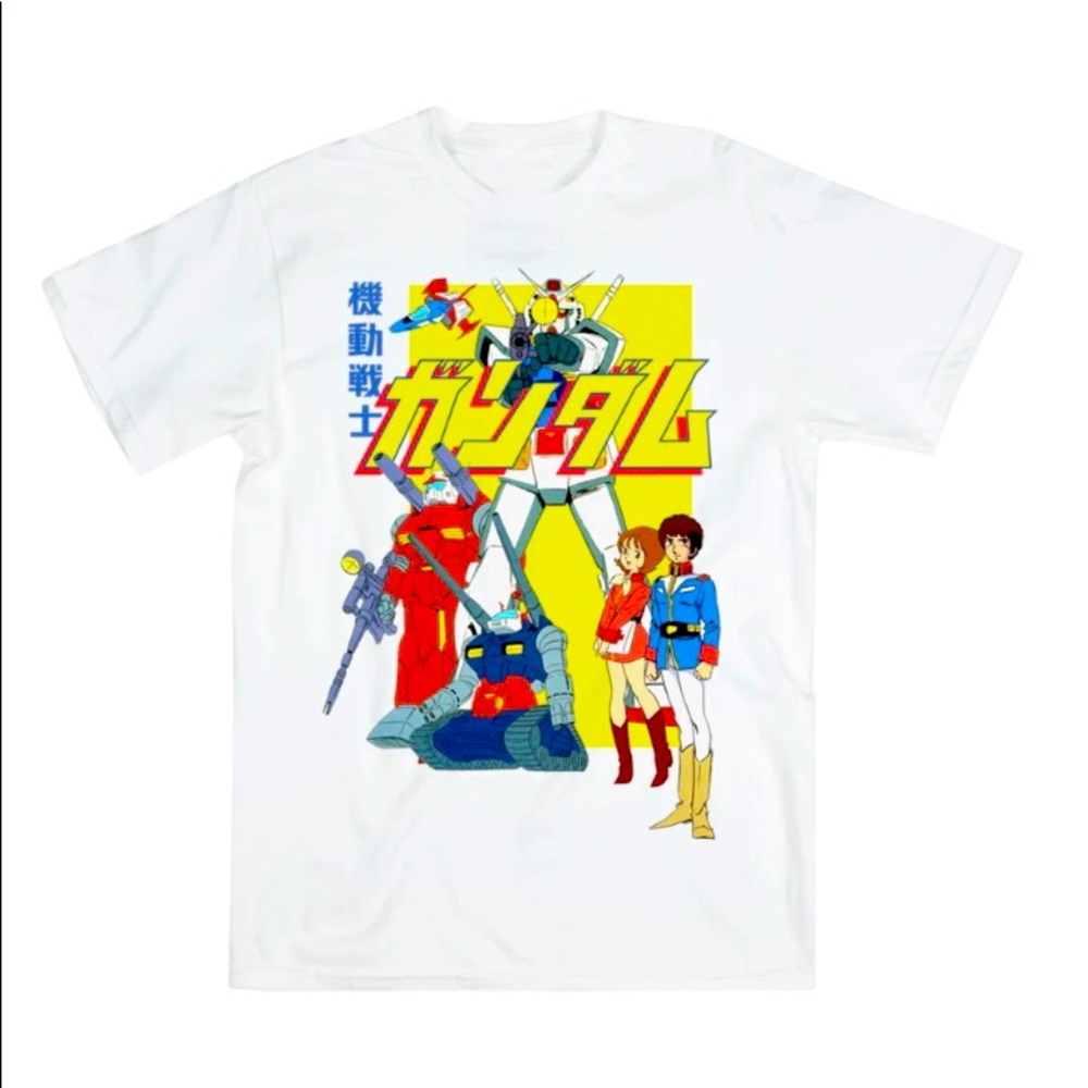 Gundam Retro Group White Tee